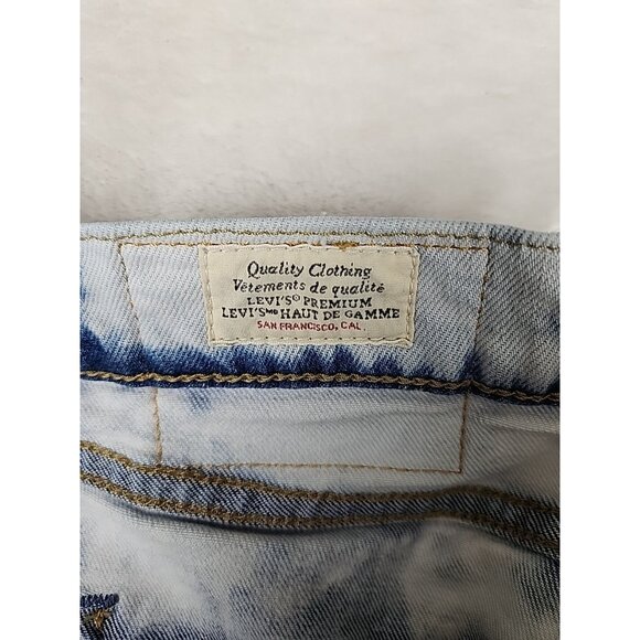 Levi's Premium Skinny Taper Jeans Mens Size 30x30 White Denim Measures 28x27 - Picture 11 of 16